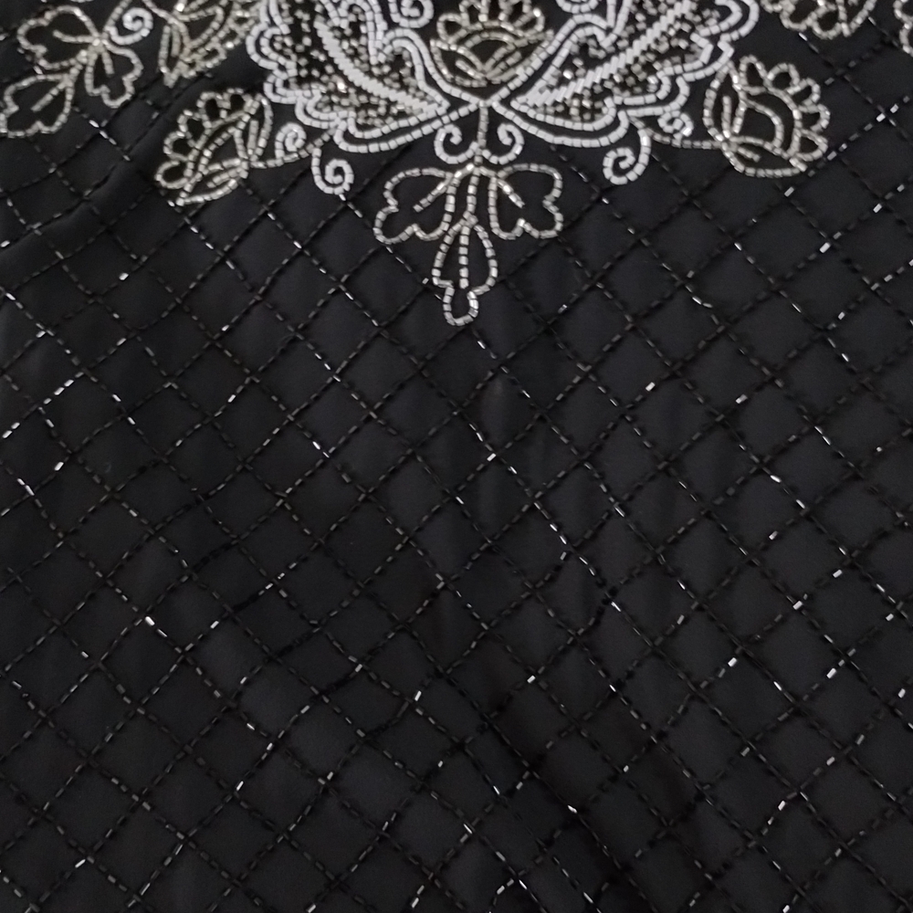 Zara Dress With Black and White Beaded Top Formal.